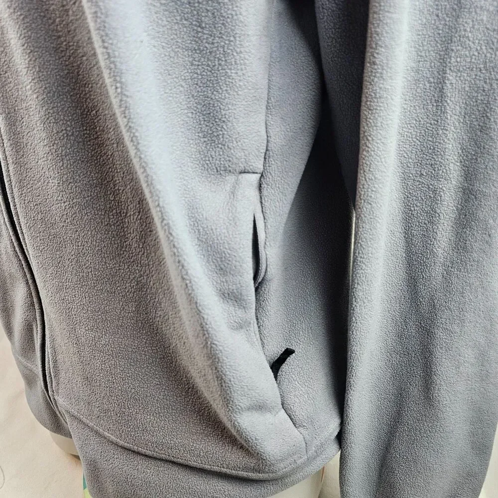 The North Face Jacket Mens Large Gray Full Zip Fleece Outdoor Lightweight Gorp